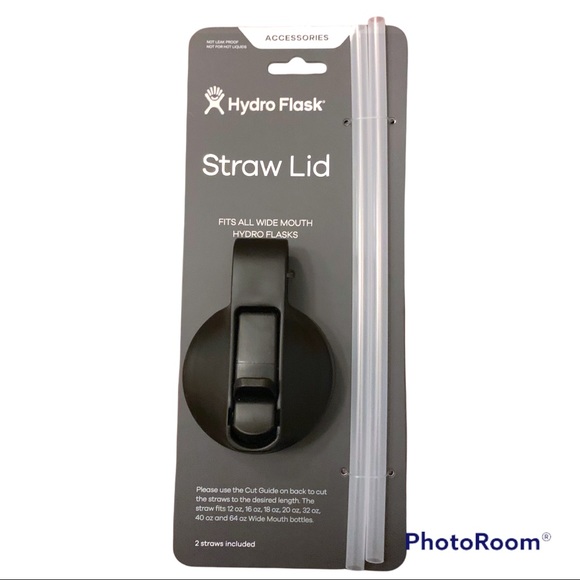 Hydro Flask Wide Mouth Straw Lid and Two Straws - Picture 2 of 6